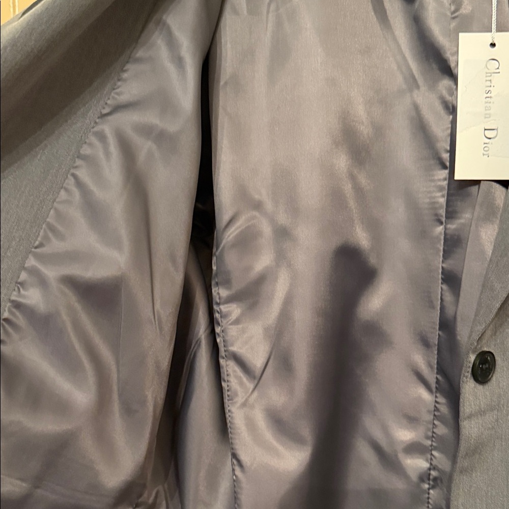 Clone 1:1Dior Gray Blazer with Black Graphic Lettering - Picture 3 of 8